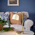 TVÅMASTAD LED portable lamp battery operated brass opal white glass - Standard - image 1