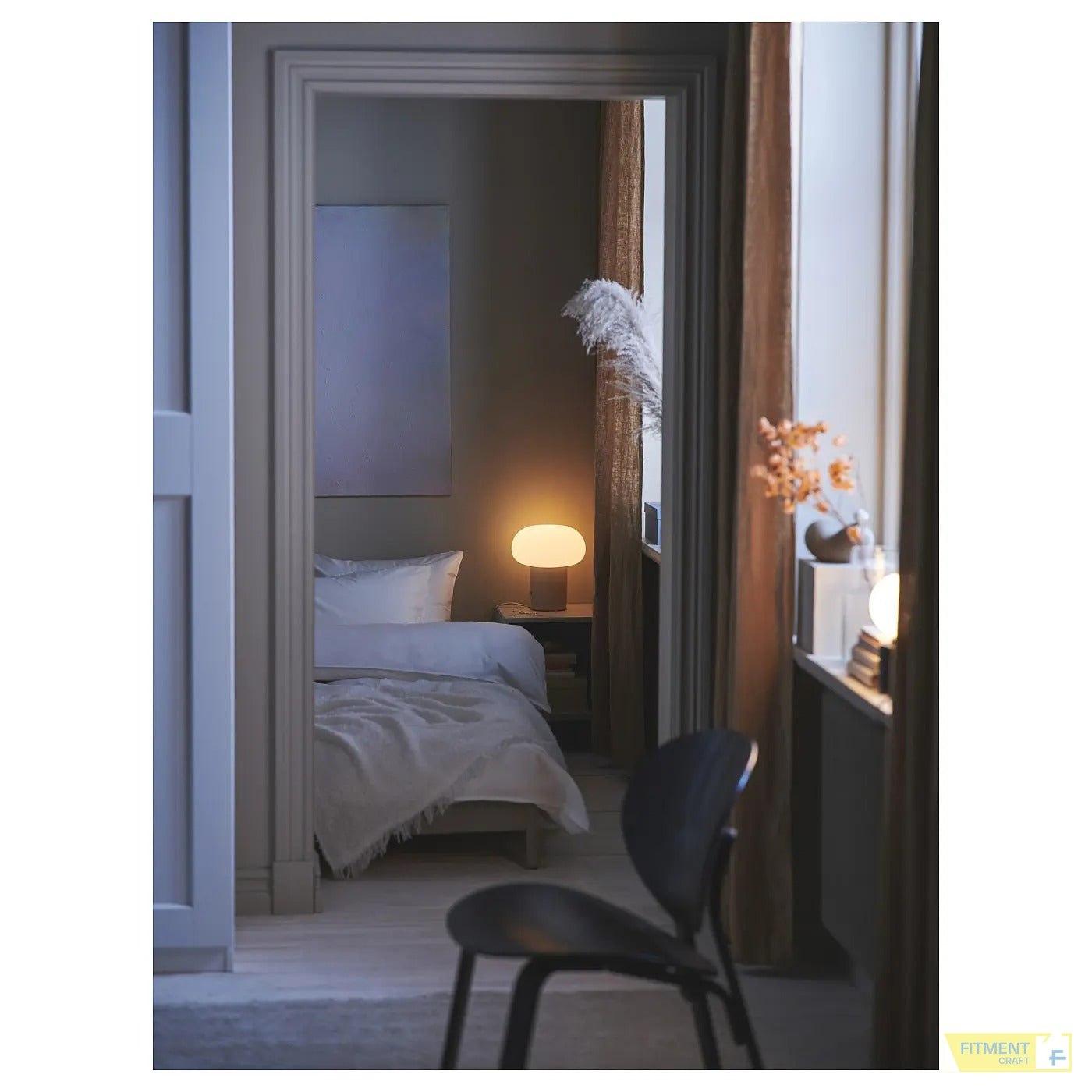DEJSA table lamp beige opal white glass 28 cm - Standard - image 1