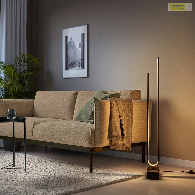 PILSKOTT LED floor lamp smart black
