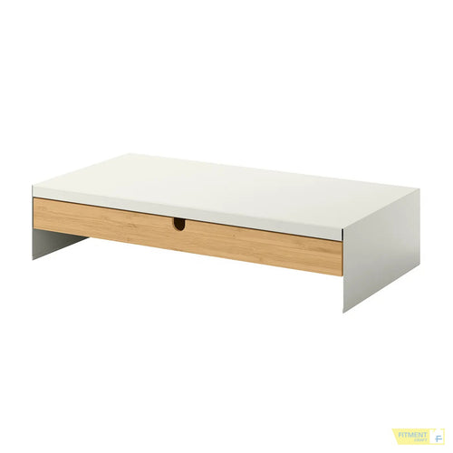ELLOVEN monitor stand with drawer white - Current - image 1