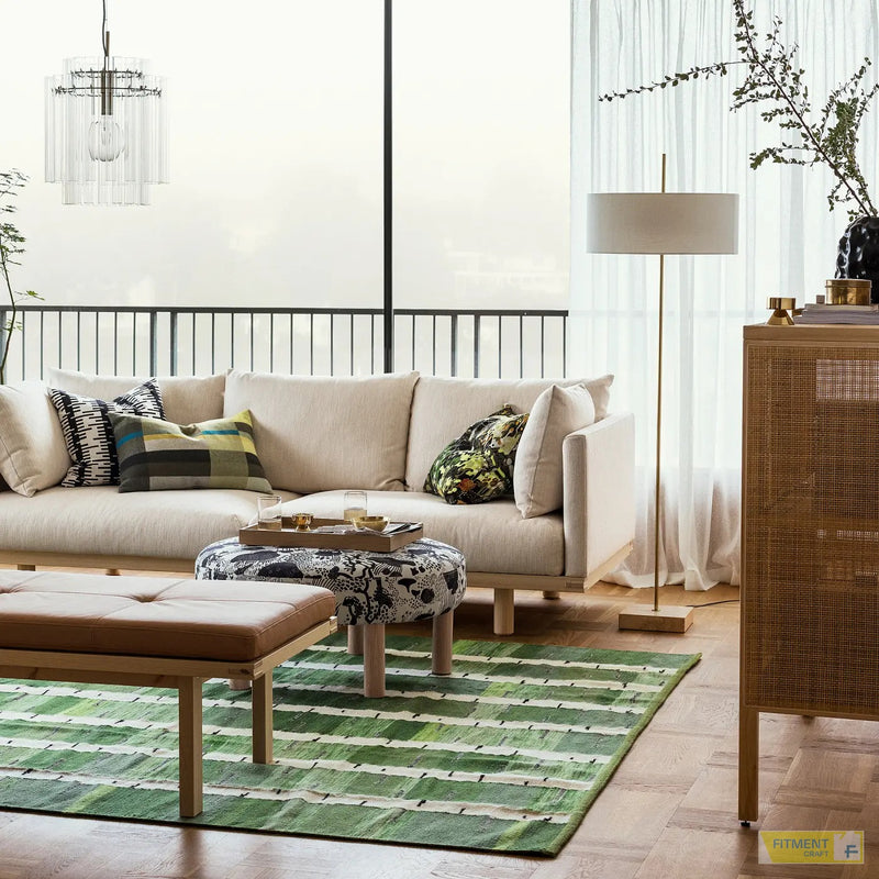 STOCKHOLM 2025 floor lamp white textile brass plated 159 cm