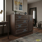Epidermis Wardrobe Storage with four drawers and right-side cabinet in a bedroom setting