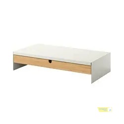 ELLOVEN monitor stand with drawer white - Gallery - image 2