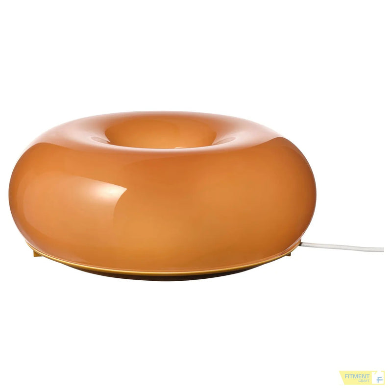 VARMBLIXT LED table wall lamp orange glass 30 cm