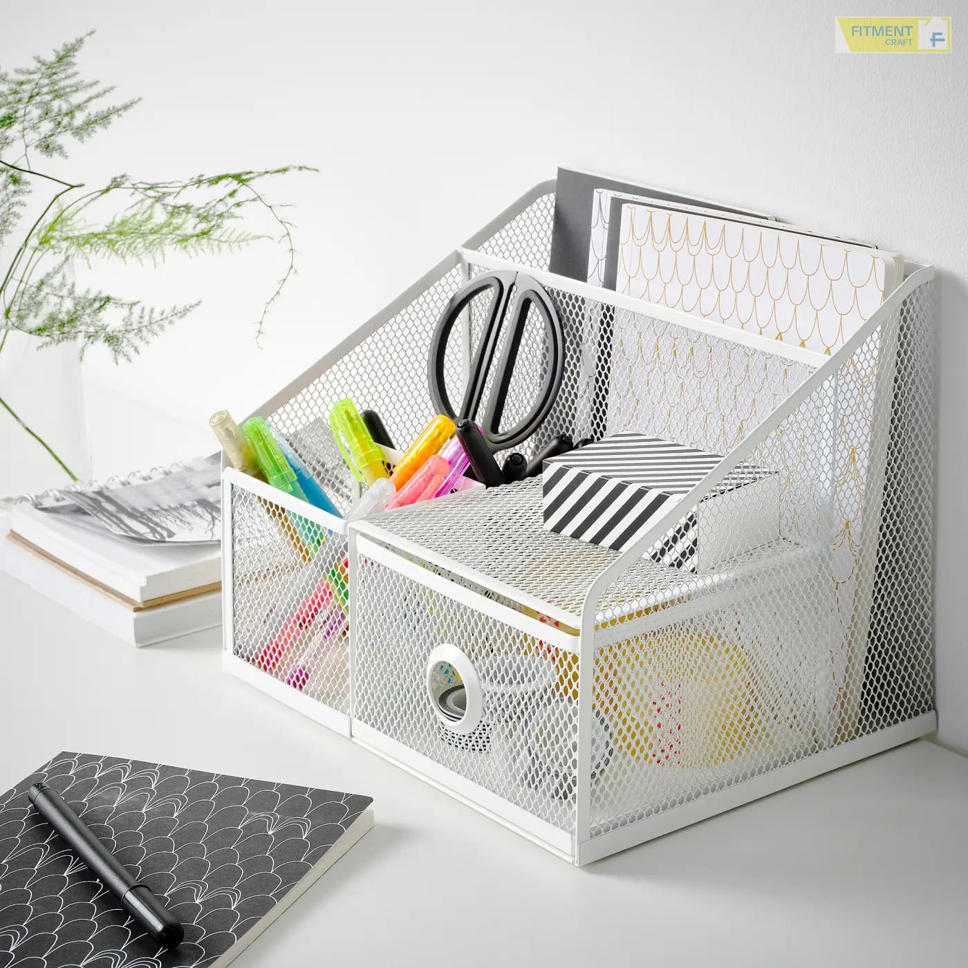 DRÖNJÖNS desk organiser white 25x20 cm - Standard - image 2