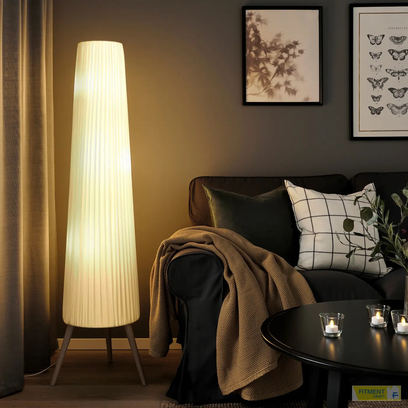 ÖKENSAND floor lamp beech white - Standard - image 3