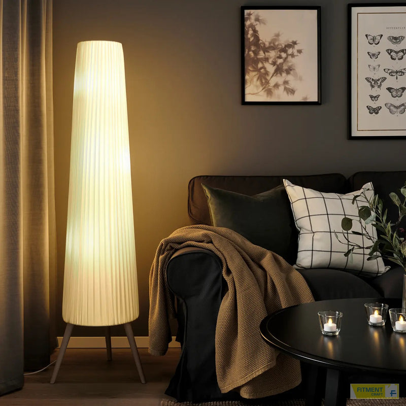 ÖKENSAND floor lamp beech white - Standard - image 3