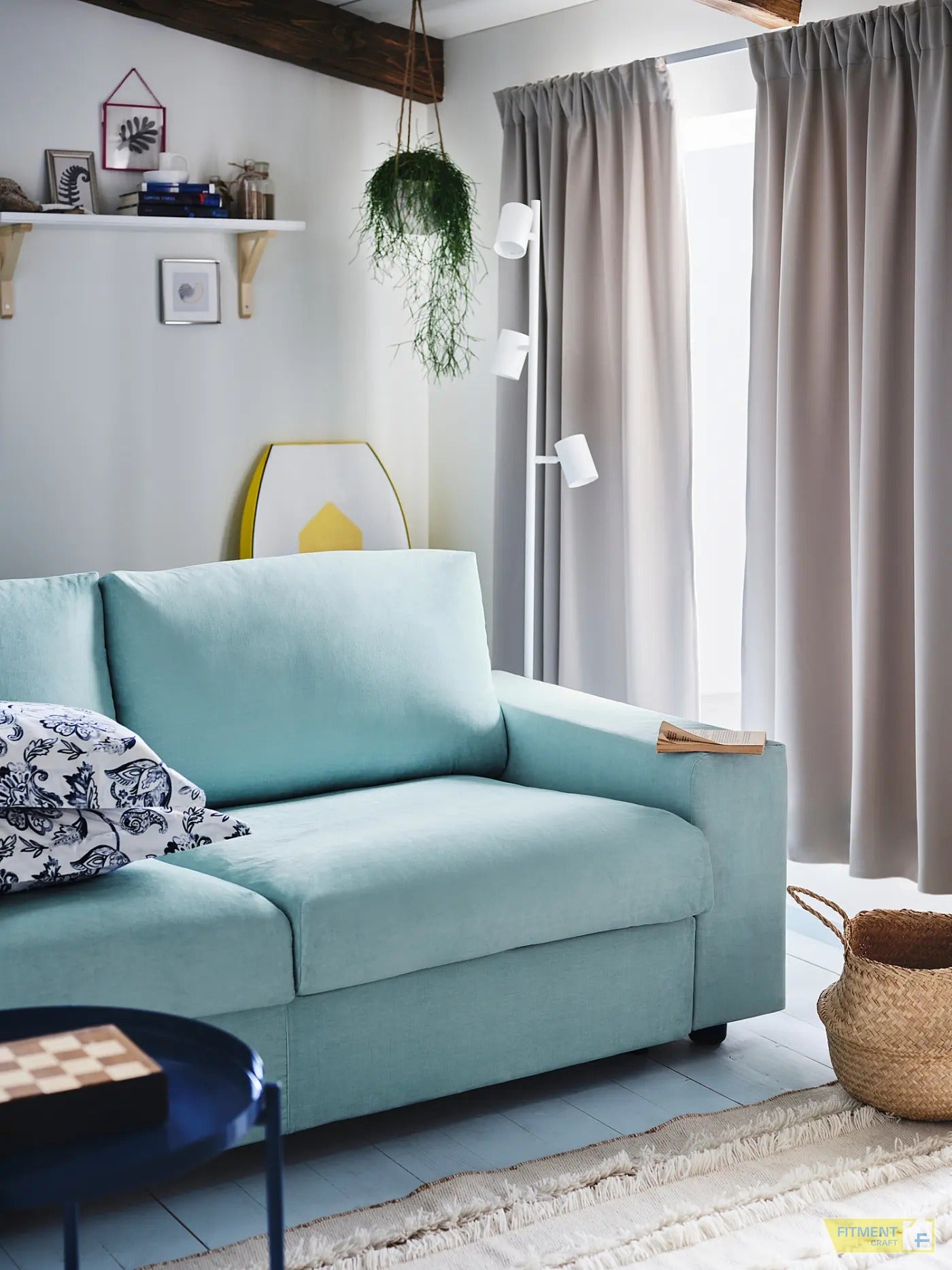 NYMÅNE floor lamp with 3 spot white - Standard - image 3