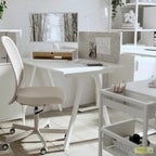 ELLOVEN monitor stand with drawer white - Gallery - image 4