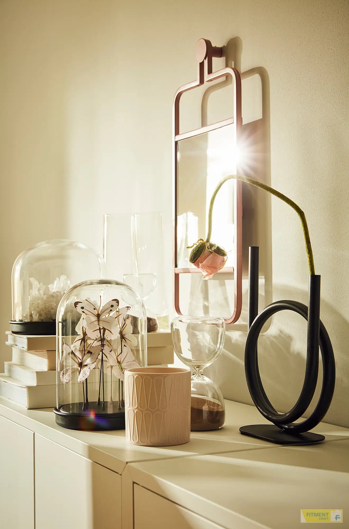 EFTERTÄNKA decorative hourglass clear glass sand 15 cm - Standard - image 4