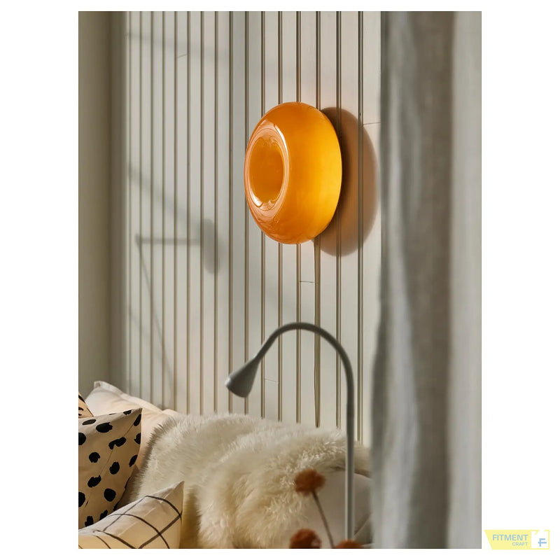 VARMBLIXT LED table wall lamp orange glass 30 cm - Standard - image 4