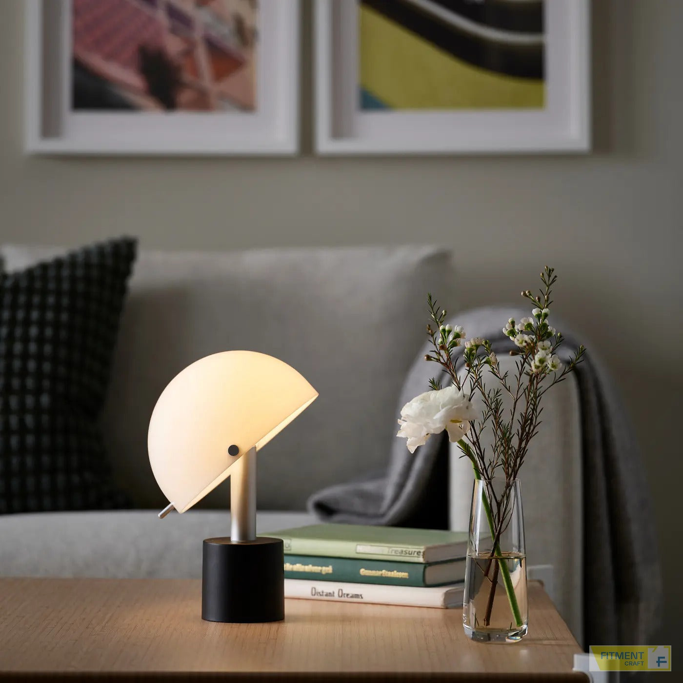 NÖDMAST LED portable lamp battery operated white black 26 cm - Gallery - image 4