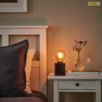 MARKFROST table lamp with light bulb grey - black and marble black - image 1