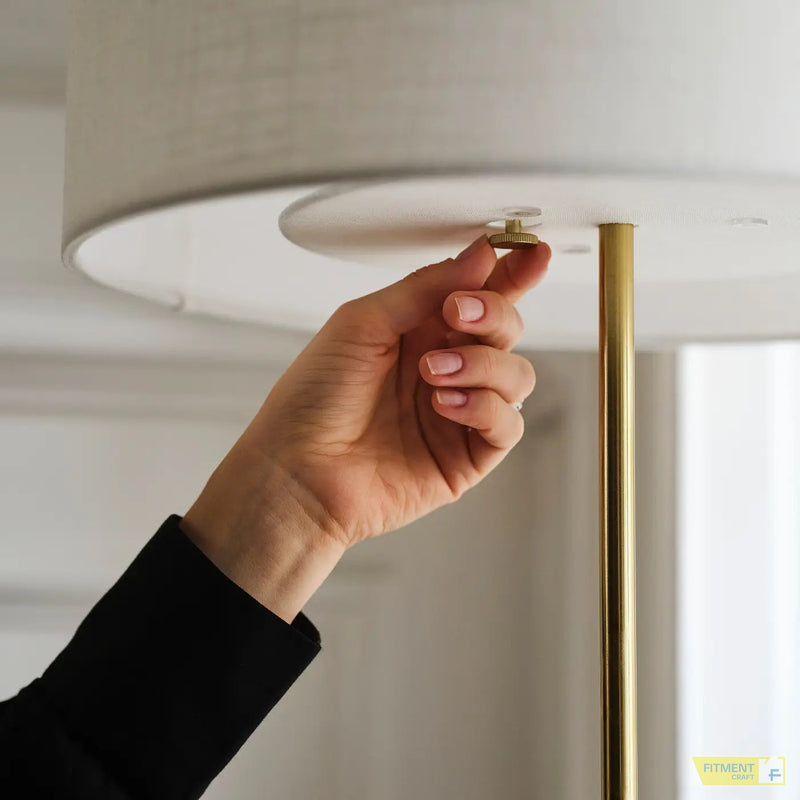 STOCKHOLM 2025 floor lamp white textile brass plated 159 cm - Standard - image 5