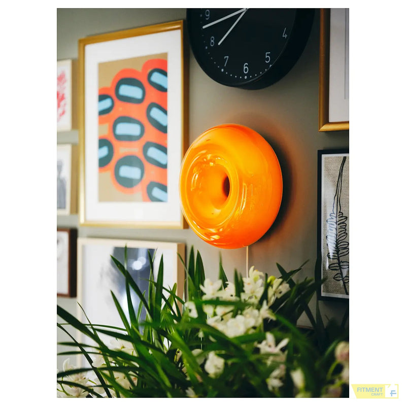 VARMBLIXT LED table wall lamp orange glass 30 cm - Standard - image 5