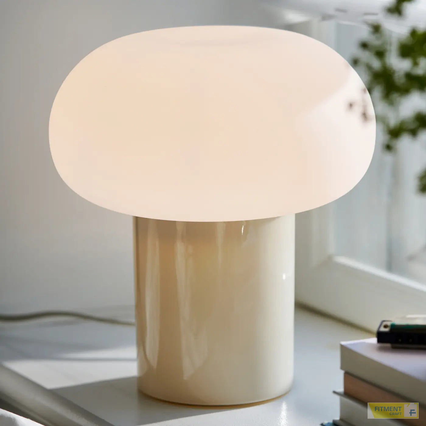 DEJSA table lamp beige opal white glass 28 cm - Standard - image 5