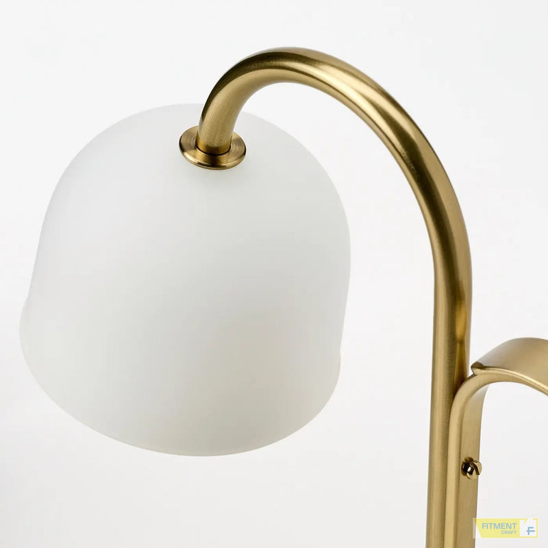 TVÅMASTAD LED portable lamp battery operated brass opal white glass - Standard - image 5