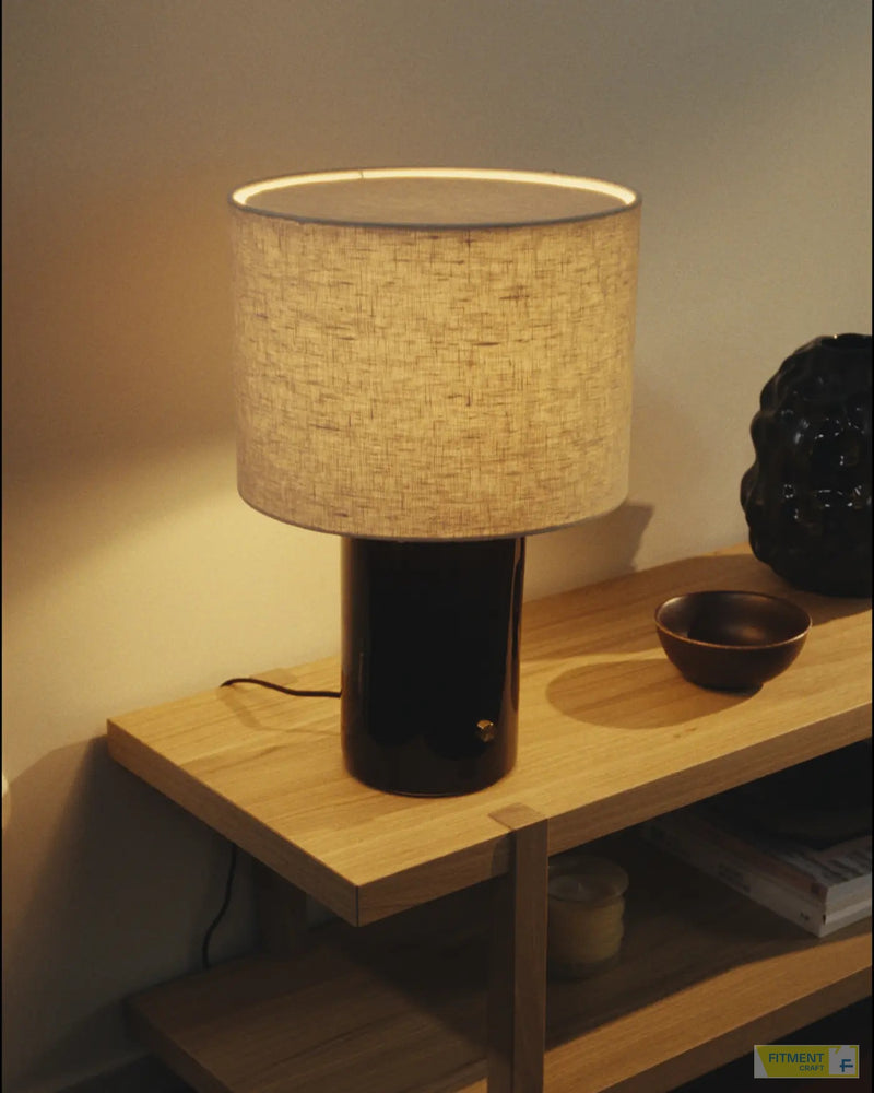 HALGATT table lamp dimmable beige brown ceramic 49 cm - Standard - image 5