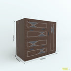 Epidermis Wardrobe Storage dimensions: 1200 mm wide, 600 mm deep and 1067 mm high