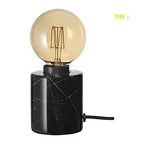 MARKFROST table lamp with light bulb grey - marble black and globe brown clear glass - image 1