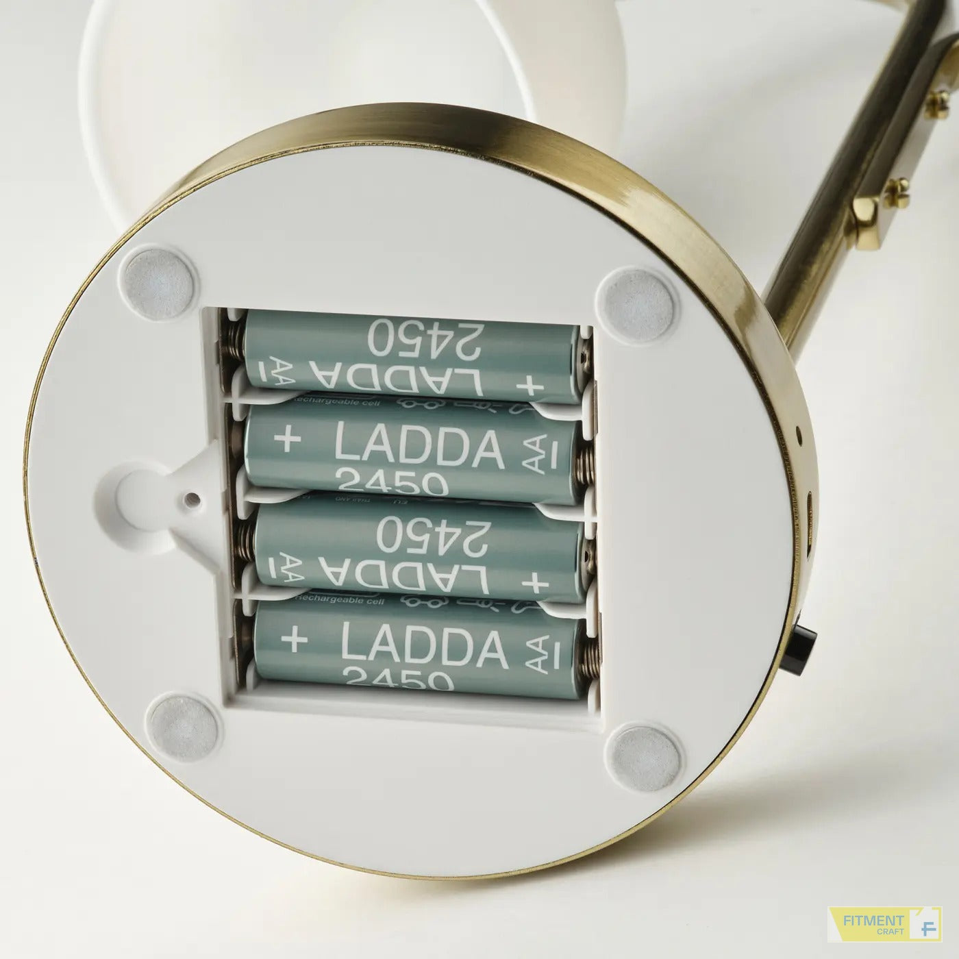 TVÅMASTAD LED portable lamp battery operated brass opal white glass - Standard - image 7