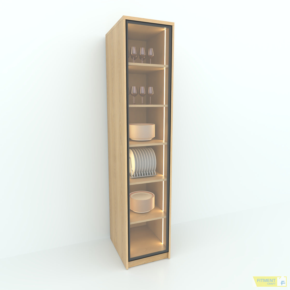 Jasmine kitchen FHCFD Single Cabinet - Glass Door - image 1