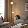 opal white glass and dark brown oak
