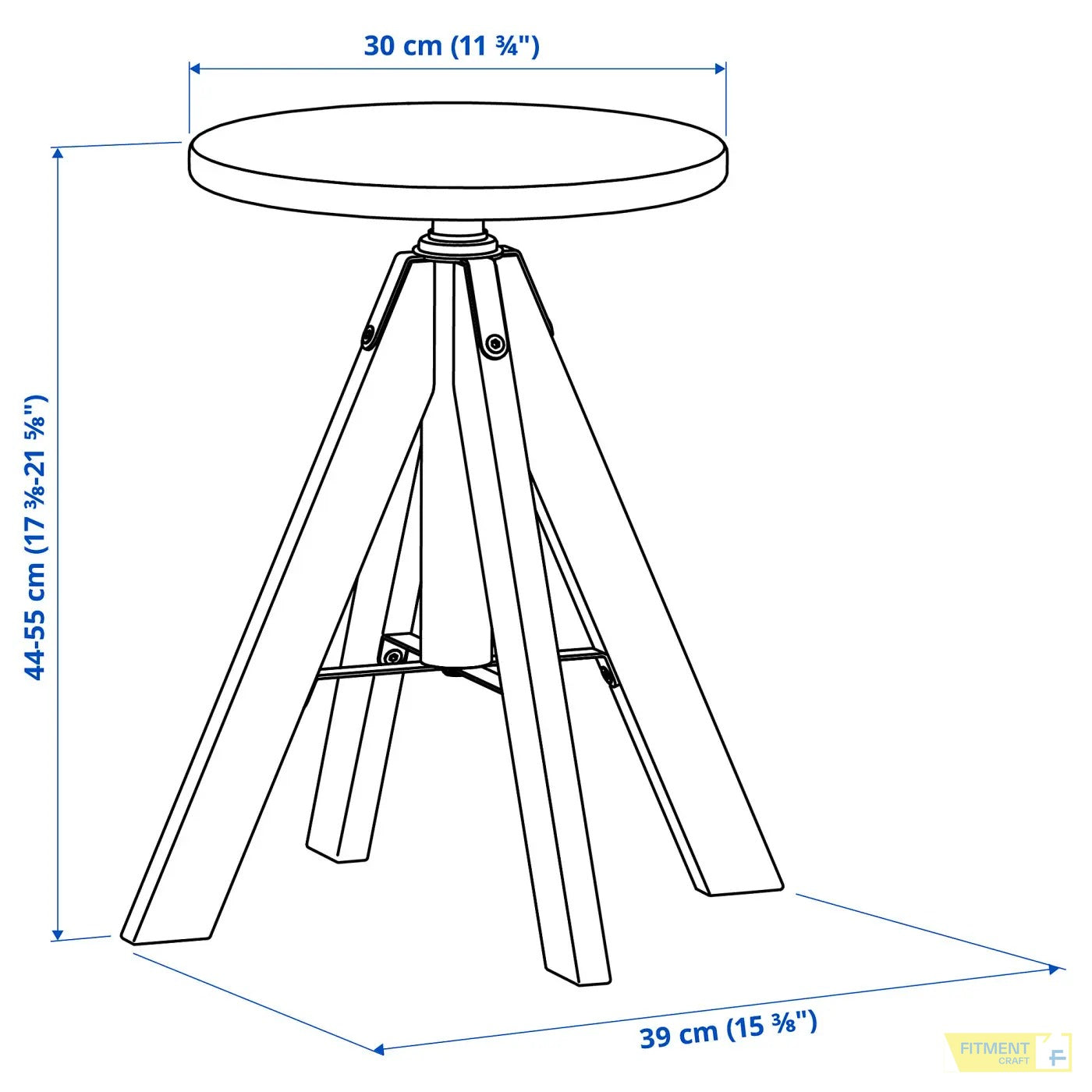 RUDSTORP stool black 44 55 cm - Standard - image 7