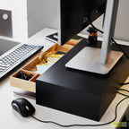 ELLOVEN monitor stand with drawer white - Gallery - image 14