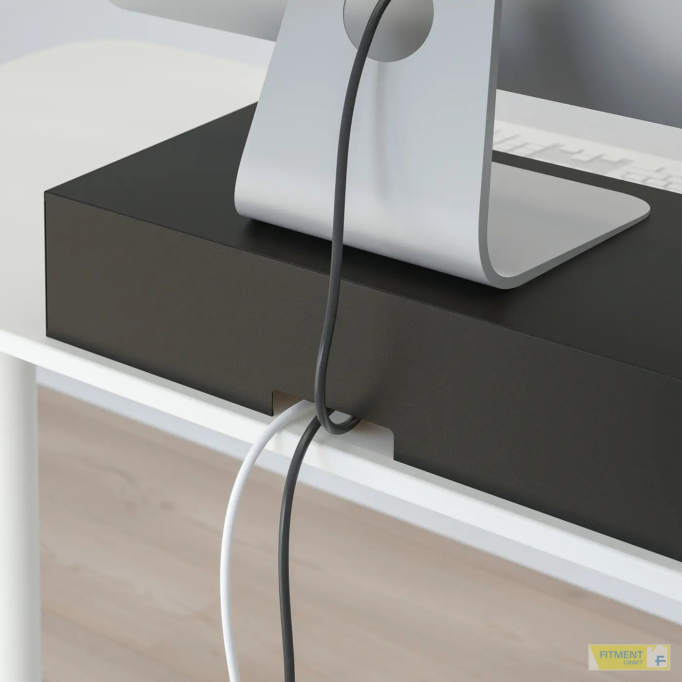 ELLOVEN monitor stand with drawer white - Gallery - image 15