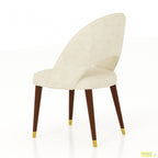 Ivory Radial Dining Chair with curved backrest