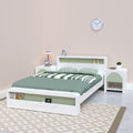 White and green Surf bed with matching bedside tables in a bedroom