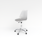 Tulip Revolving Chair - White, front angled product view