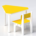 Yellow Fusion modular school table with matching yellow and white chair
