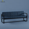 Fabric - Light Blue; Metal - Black