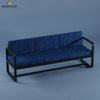Fabric - Dark Blue; Metal - Black