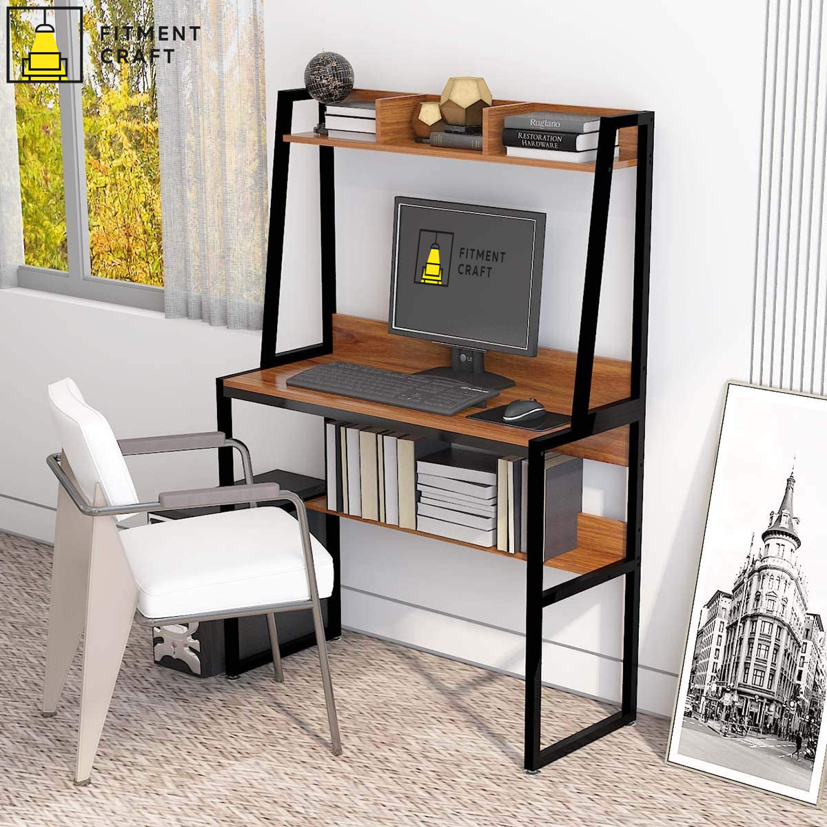 New Computer Desk With Shelve | TV13-003