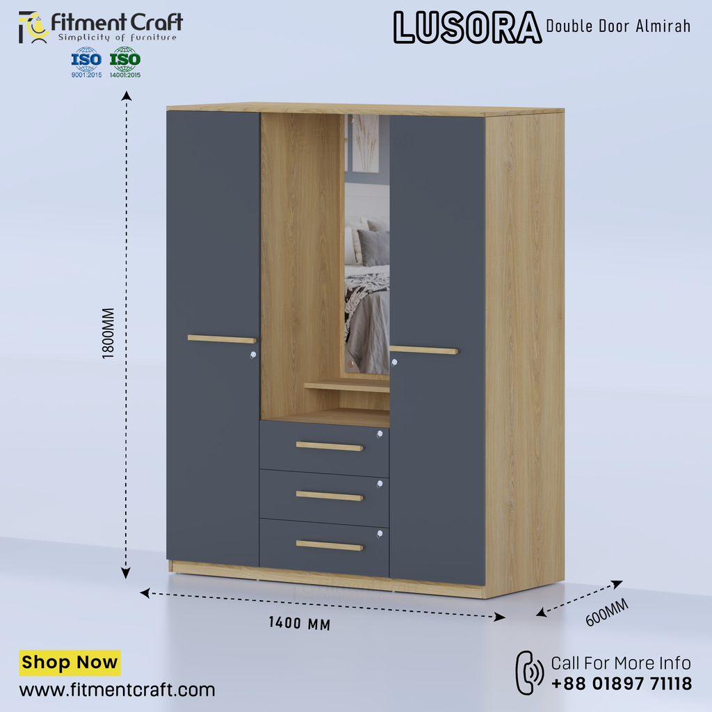 Lusora-Double Door Almirah । BAV3-015