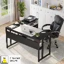L Shaped - Executive Desk with File Cabinet | TV5-002