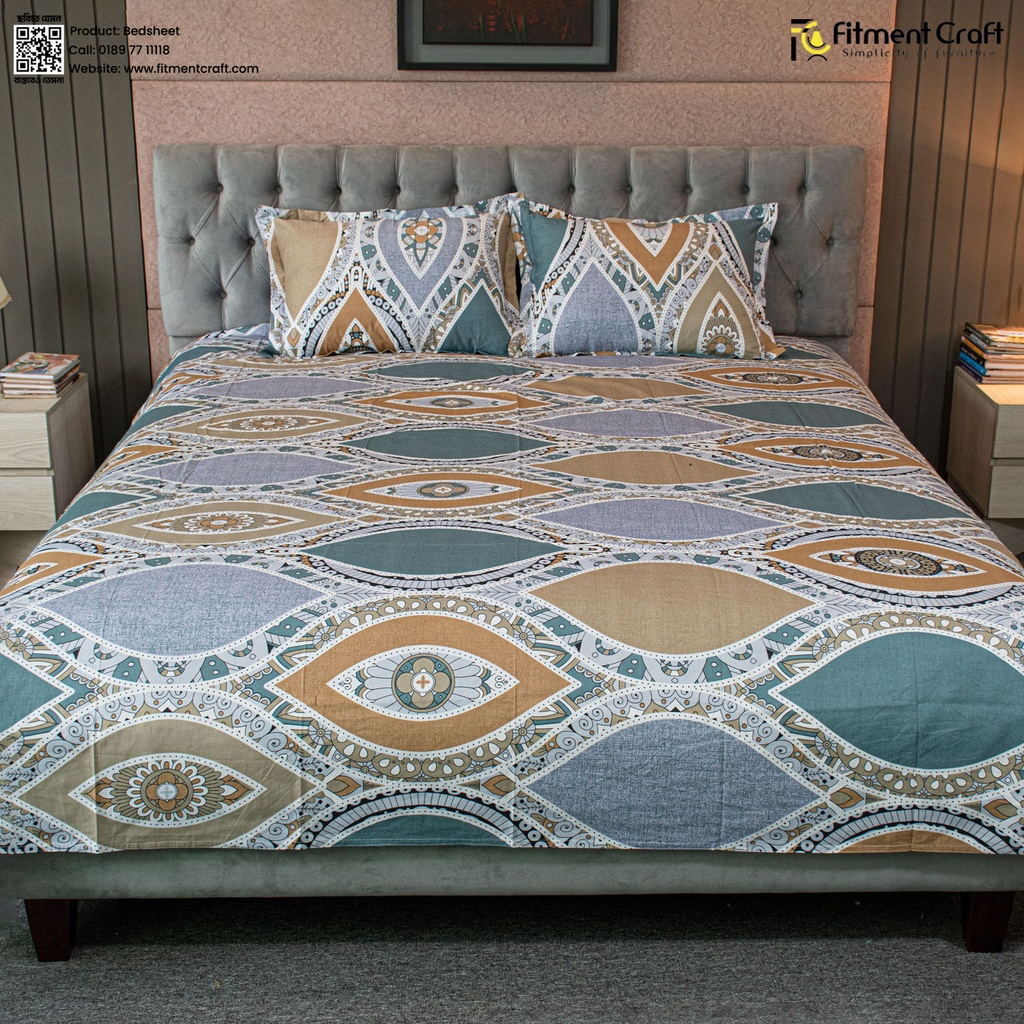 Printed Bedsheet – Golden - PBS-0045